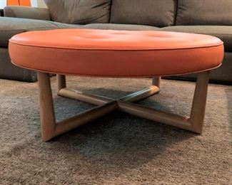 Alternate view - Bright Chair Company leather upholstered ottoman. MEASUREMENTS: 16 1/2"H x 42"D. $525