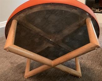 Alternate view - Bright Chair Company leather upholstered ottoman. MEASUREMENTS: 16 1/2"H x 42"D. $525