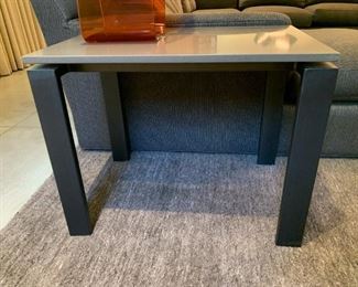 Alternate view - Room and Board end table with quartz top. MEASUREMENTS: 24"H x 30"L x 20"W. $275