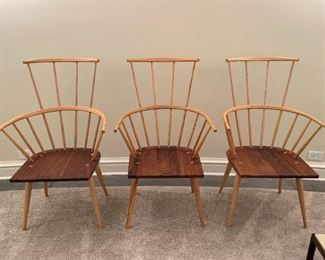 De La Espada Kimble Windsor Chairs MEASUREMENTS: 42 1/2"H x 26"W x 26 1/2"D. $800 Ea. or $2,000 for the three.