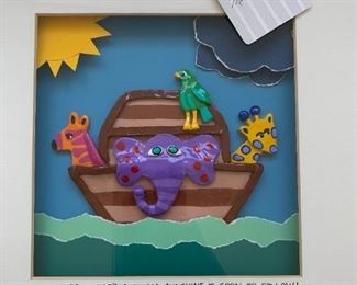 Alternate view - Noah's Ark multimedia art. MEASUREMENTS: 13" x 13". $20