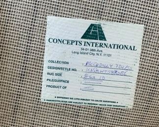 Alternate view - Concepts International Area rug. MEASUREMENTS: 8'6" x 10'. $125.