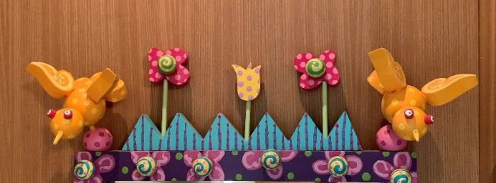 Alternate view - Artisan crafted birds and flowers mirror. MEASUREMENTS: 30"H x 21"W. $75