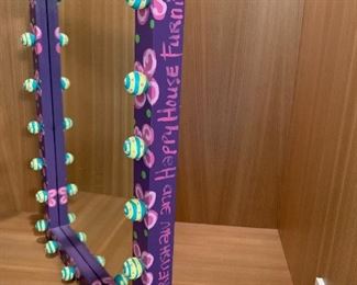 Alternate view - Artisan crafted birds and flowers mirror. MEASUREMENTS: 30"H x 21"W. $75