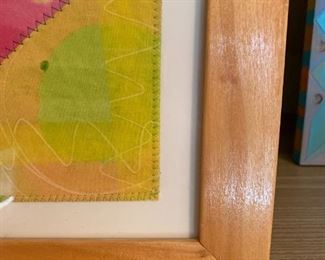 Alternate view - Framed textile heart . MEASUREMENTS: 14 1/2" x 14 1/2". $20