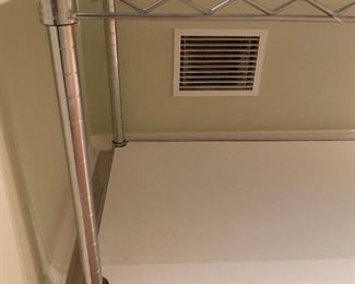 Alternate view - Utility shelving unit. MEASUREMENTS: 23 1/2"H x 47 1/2"L x 18"D. $35