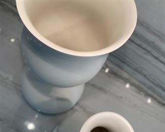 Alternate view - Pair of Klein Reid Eva Diesel Pottery vases. MEASUREMENTS: Tall Vase 12"H. Shorter vase 9 1/2"H. $150