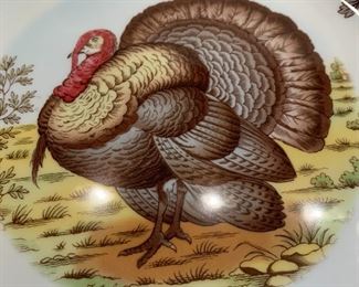 Alternate view - Spode Woodland Turkey dinner plates - set of 8. MEASURES: 10 1/2" 8 for $100