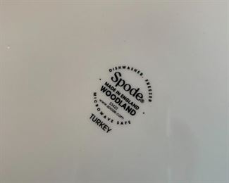 Alternate view - Spode Woodland Turkey dinner plates - set of 8. MEASURES: 10 1/2" 8 for $100