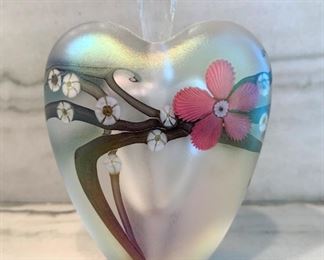 Zellique art glass perfume bottle. MEASUREMENTS: 3 3/4"H x 3"W. $125