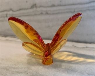 Baccarat butterfly. MEASUREMENTS: 3 1/2"W. $75