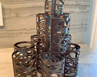 Lot of napkin rings. MEASUREMENTS: 2 1/2"H. $25
