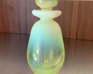 Small opaline glass perfume flask. $30