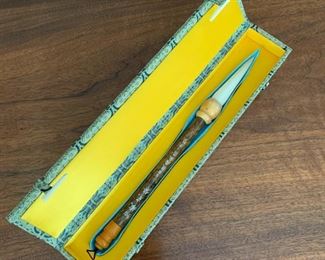 Chinese calligraphy brush. MEASUREMENTS: Brush 12 3/4"L. $20