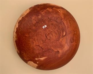 Alternate view - Large hand carved centerpiece bowl. Hairline fracture. MEASUREMENTS: 6"H x 14 1/4" D. $35