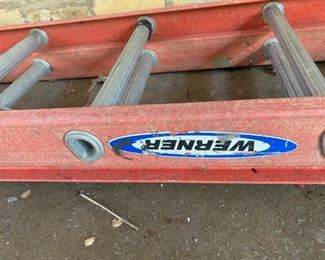 Alternate view - Werner large extension ladder. Extends to approximately 24 feet. $50