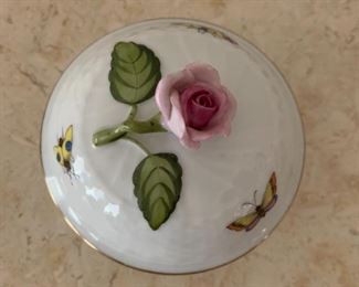 Alternate view - Herend small lidded jar. MEASUREMENTS: 3 1/2" H. $30