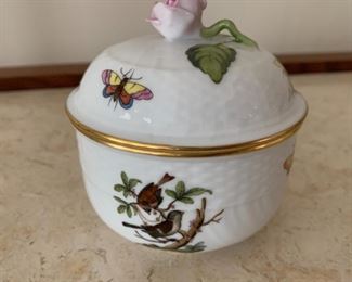 Alternate view - Herend small lidded jar. MEASUREMENTS: 3 1/2" H. $30