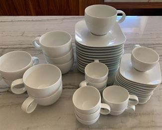 Set of Rosenthal Studio Line coffee/tea cups and espresso/demitasse cups and saucers. $125