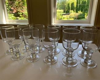 Lot of glass goblets. MEASUREMENTS: 7" H x 3 3/8" D $10