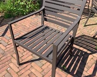 Alternate view - Table with 6 chairs - Crate and Barrel. MEASUREMENTS: Table - 29 1/2"H x 79"L x 42"W. Chairs - 33 1/2"H x 22"W x 23"D. $850