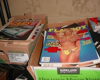Vintage car and Playboy magazines