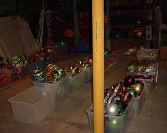 Tubs and tubs of LARGE ornaments