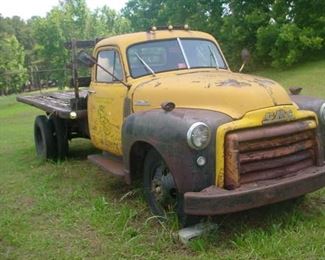 Old GMC flatbed truck was part of the C&O Railroad equipment yard. Offered for sale to you