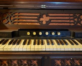 Close up of the antique organ