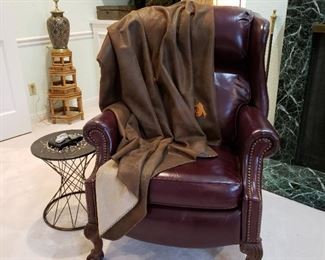Leather recliner, as is, sorry table is no longer for sale
