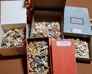 Vintage wooden puzzles