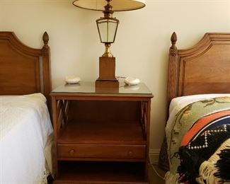 Vintage nightstand and lamp