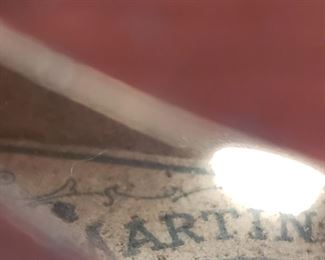 Picture of label inside violin