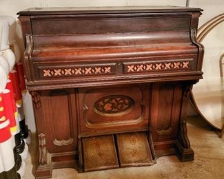 Western Cottage Organ Co. Mendota, Ill antique walnut organ