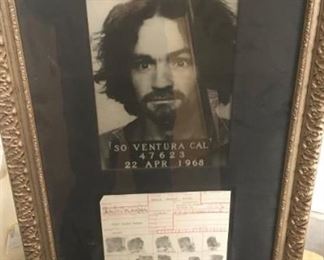 Charles Manson booking photo and prints