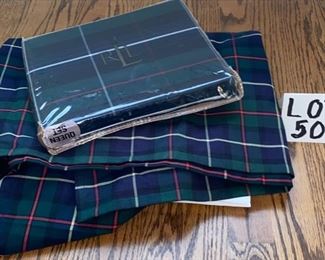 Lot 506. $48.00 Queen Bed Skirts by Ralph Lauren (the one in the package retails $160). Millbrook Tartan (2) 