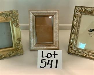 Lot 541.  $12.00  Three frames.  Nice gold tone.