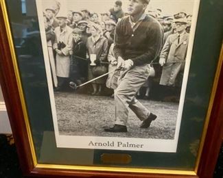 Lot 568.  $50.00  Vintage Arnold Palmer Photo, Framed.   13" x 17"