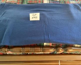 Lot 592.$20.00.  Ralph Lauren Blanket 100% Cotton Machine Washable  90" x 90"