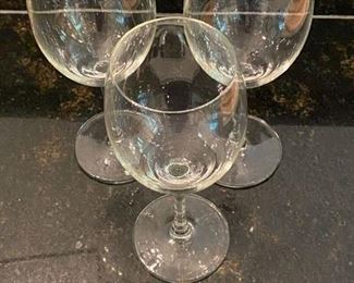 Lot 708.$15.00. set/ 3 white wine glasses
