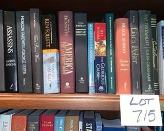 Lot 715.  $30.00  17 Hard and Soft Cover Books including Harry Potter and Ken Follett