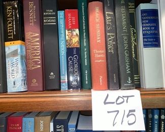 Lot 715. $30.00. 17 hard and soft cover books