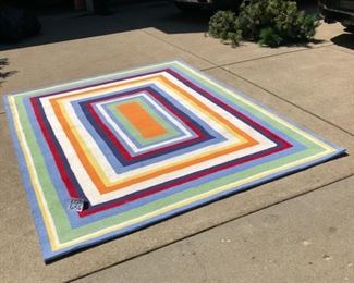 Lot 656.$325.00  Pottery Barn Kids Striped Rug. 7'x10'.  Great shape, just came from the rug cleaner (we unwrapped it). 