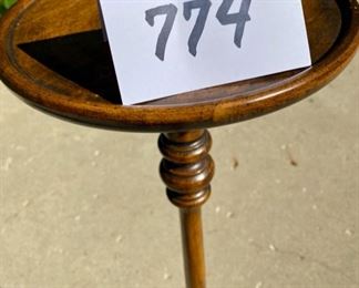 Lot 774. $38.00.  Brown Wood Plant Stand 42" tall.  Super nice pedestal - 