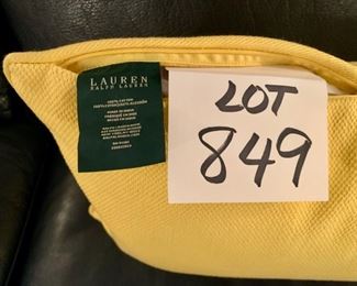 Lot 849  $45.00  Ralph Lauren Yellow Pillows
