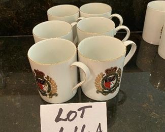 Lot 616 A. $24.00 This is a set of 6 Ralph Lauren Crest coffee mugs (we have 12 total mugs). 