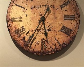 Lot 646.  $45.00. Timeworks large 22.5" diam. Battery operated clock, Gillett & Co, Croydon, London.