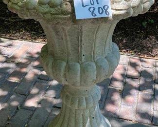 Lot 808 $110.00  Concrete pedestal planter 29" T x 22" Diam