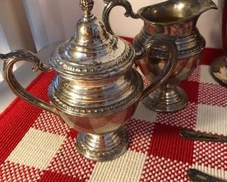 Lot 885. Antique Sterling Silver Coffee Set. 