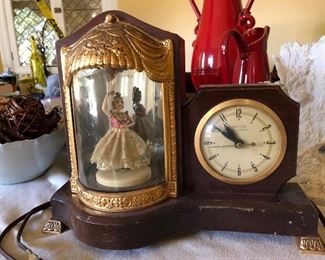 Vintage clock dancing girl